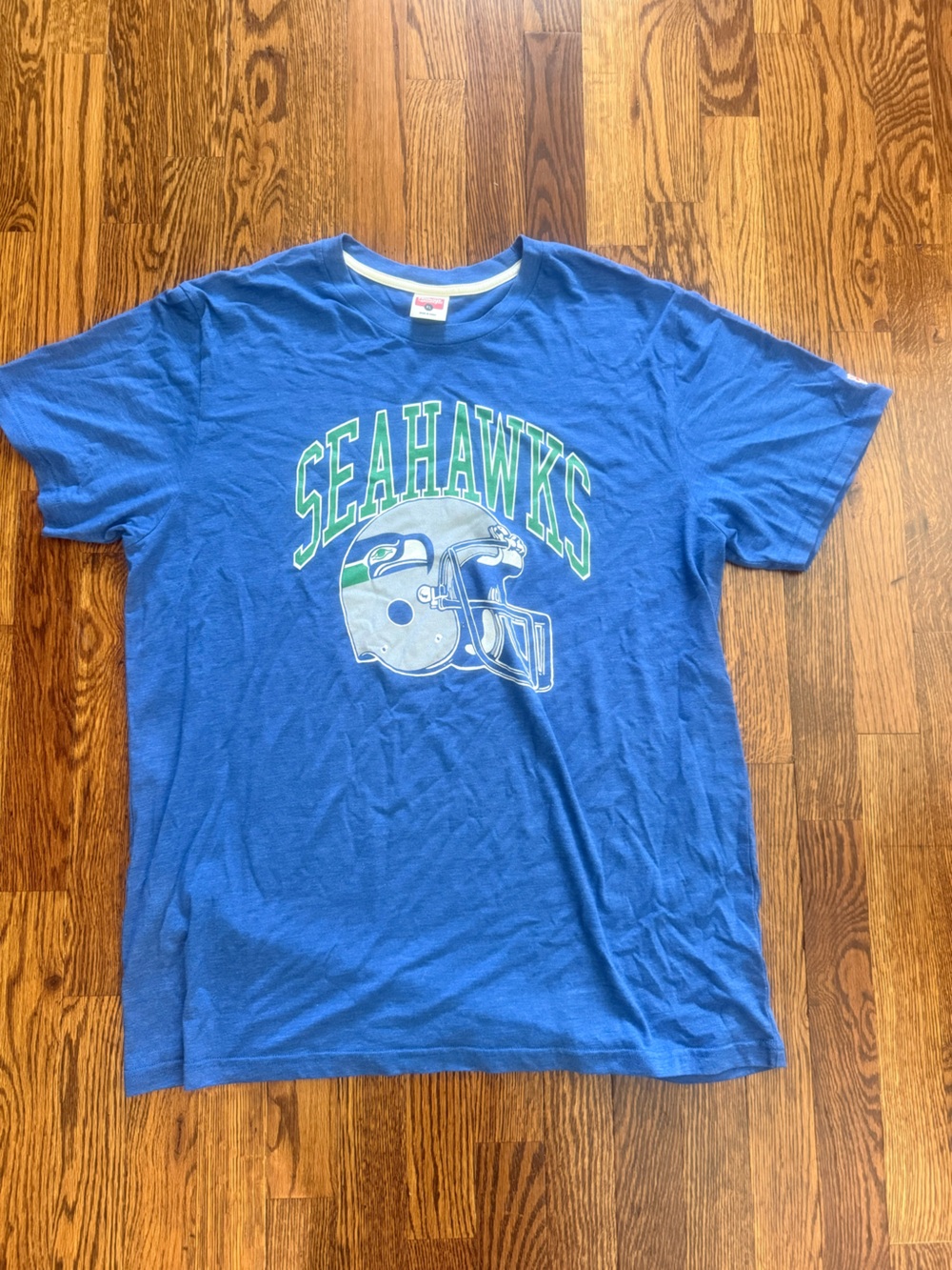 HOMAGE Royal Blue Seahawks Graphic Tee with Green & White Accents
